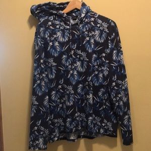 Blue Hawaiian polo hoodie